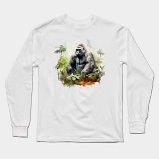 Black Gorilla Long Sleeve T-Shirt